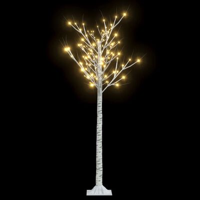 vidaXL Sapin de Noël 156 LED blanc chaud Saule 1,5 m Int/Ext