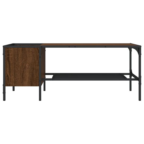 vidaXL Table basse avec support chêne marron 100x51x40 cm