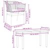 vidaXL Ensemble &agrave; manger jardin coussins 5pcs marron poly rotin verre