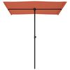 vidaXL Parasol de jardin avec mât en aluminium 180x110 cm Terre cuite