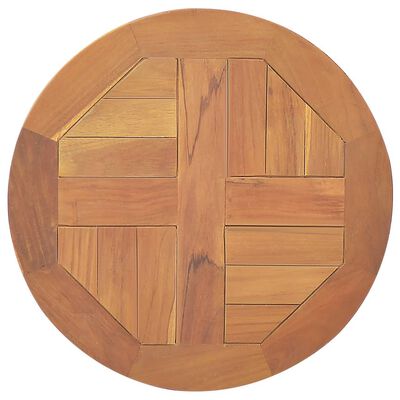 vidaXL Dessus de table Bois de teck solide Rond 2,5 cm 40 cm