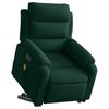 vidaXL Fauteuil inclinable de massage électrique vert foncé velours
