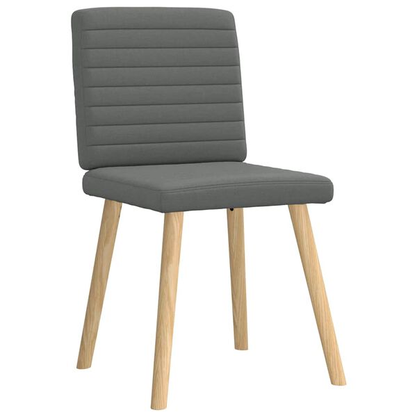 vidaXL Chaises &agrave; manger lot de 4 gris fonc&eacute; tissu
