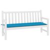 vidaXL Coussin de banc de jardin bleu 200x50x3 cm tissu oxford