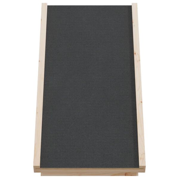 vidaXL Rampe pour chiens gris 70x35 cm bois de sapin solide