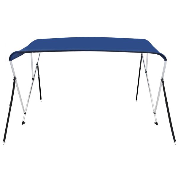 vidaXL Auvent bimini &agrave; 3 arceaux Bleu 183x140x137 cm