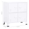vidaXL Coffre de rangement industriel Blanc 75x40x80 cm Acier