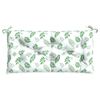 vidaXL Coussin de banc de jardin motif de feuilles 100x50x7 cm