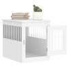 vidaXL Meuble de cage pour chiens blanc 55x75x65 cm bois d'ing&eacute;nierie