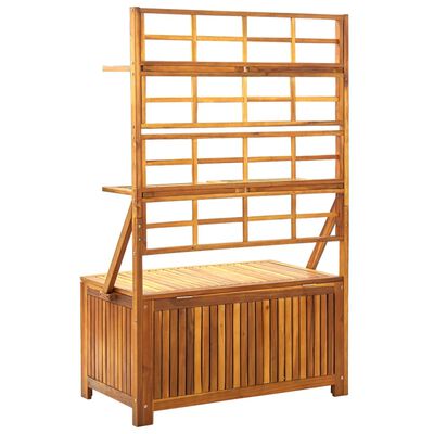 vidaXL Boîte de rangement avec treillis 99x55x160cm Bois acacia solide