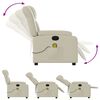 vidaXL Fauteuil de massage inclinable crème similicuir