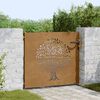 vidaXL Portail de jardin 85x75 cm acier corten conception d'arbre