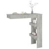 vidaXL Table de bar murale Gris B&eacute;ton 102x45x103,5cm Bois d'ing&eacute;nierie