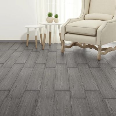 vidaXL Dalles de plancher PVC autoadhésif 5,02 m² 2 mm gris foncé