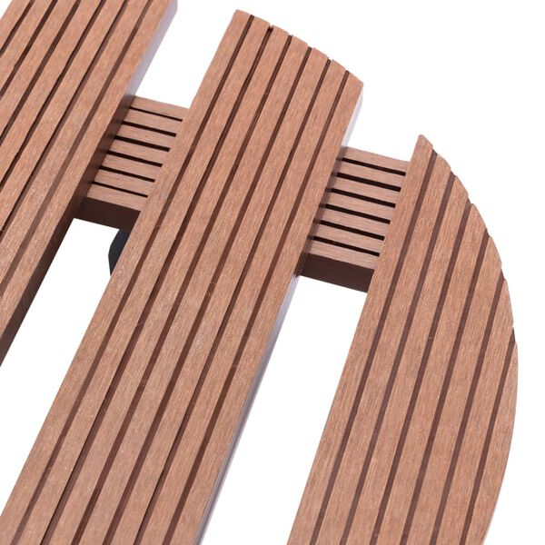 vidaXL Chariots &agrave; plantes 4 pcs Marron &Oslash;30x7,5 cm WPC