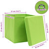 vidaXL Boîtes de rangement avec couvercles 4 pcs Vert 32x32x32cm Tissu