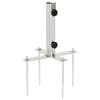 vidaXL Base de parasol avec piquets de sol Ø32-38 mm argenté acier