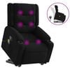 vidaXL Fauteuil inclinable de massage noir tissu