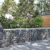 vidaXL Panier gabion avec couvercle 200x50x50 cm fer galvanis&eacute;