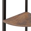 vidaXL &Eacute;tag&egrave;re d'angle 5 niveaux Marron fonc&eacute; et noir 45,5x31,5x180 cm