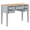 vidaXL Bureau Gris 109,5 x 45 x 77,5 cm Bois