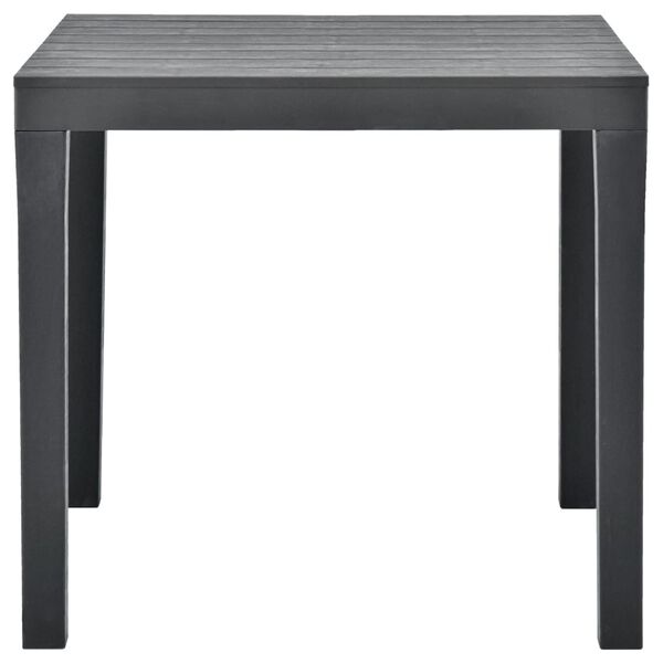 vidaXL Table de jardin Anthracite 78x78x72 cm Plastique