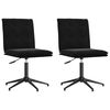 vidaXL Chaises à manger lot de 2 Noir Velours