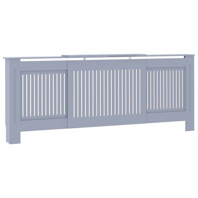 vidaXL Cache-radiateur MDF Gris 205 cm