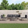 vidaXL Salon de jardin 6 pcs avec coussins anthracite r&eacute;sine tress&eacute;e