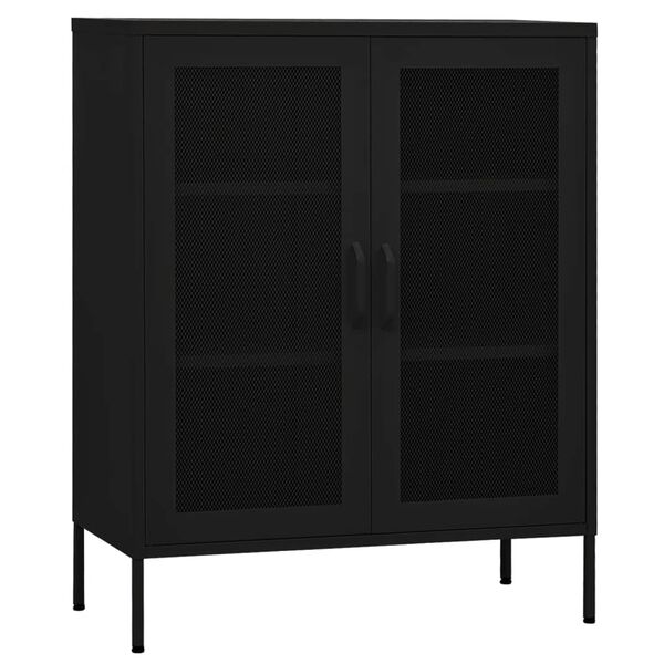 vidaXL Armoire de rangement Noir 80x35x101,5 cm Acier