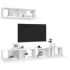 vidaXL Meubles TV 3 pcs Blanc Bois d'ingénierie