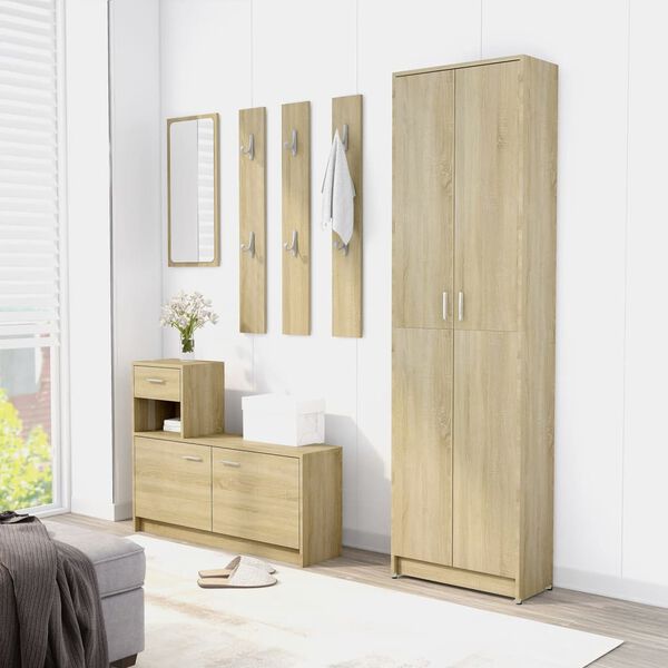 vidaXL Garde-robe de couloir Ch&ecirc;ne sonoma 55x25x189 cm Bois ing&eacute;nierie