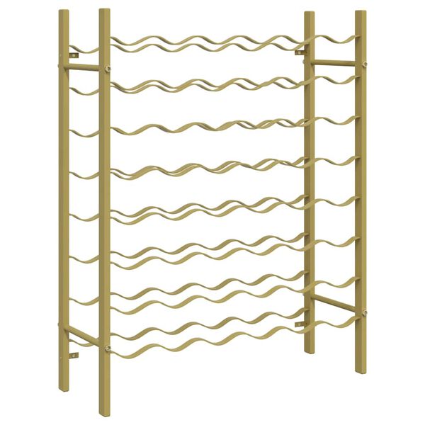 vidaXL Casier &agrave; bouteilles pour 48 bouteilles Dor&eacute; M&eacute;tal