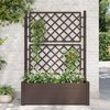 vidaXL Jardini&egrave;re avec treillis 100x43x142 cm PP Moka