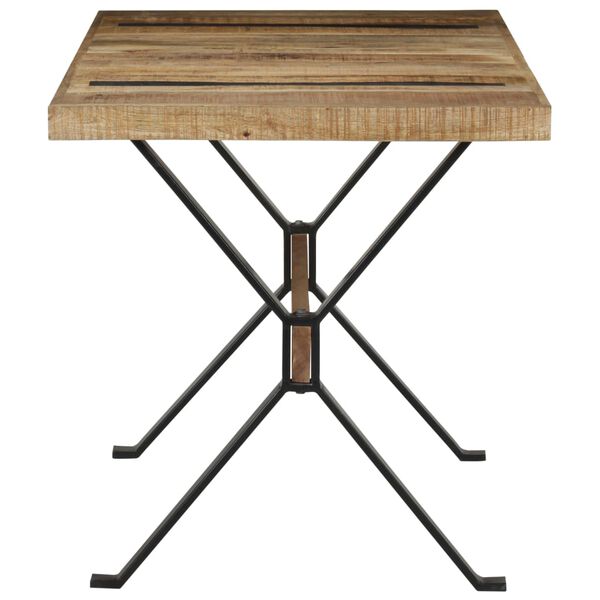 vidaXL Table &agrave; manger 140x70x76 cm Bois de manguier brut