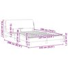 vidaXL Cadre de lit Dover blanc 137x190 cm similicuir