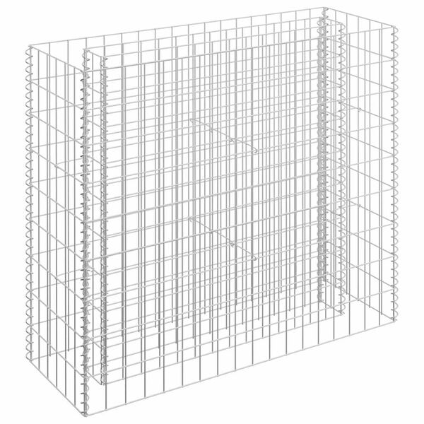 vidaXL Lit sur&eacute;lev&eacute; &agrave; gabion Acier galvanis&eacute; 90x30x90 cm