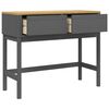 vidaXL Table console FLORO gris 89,5x36,5x73 cm bois de pin massif