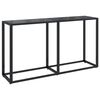 vidaXL Table console Noir 140x35x75,5 cm Verre trempé