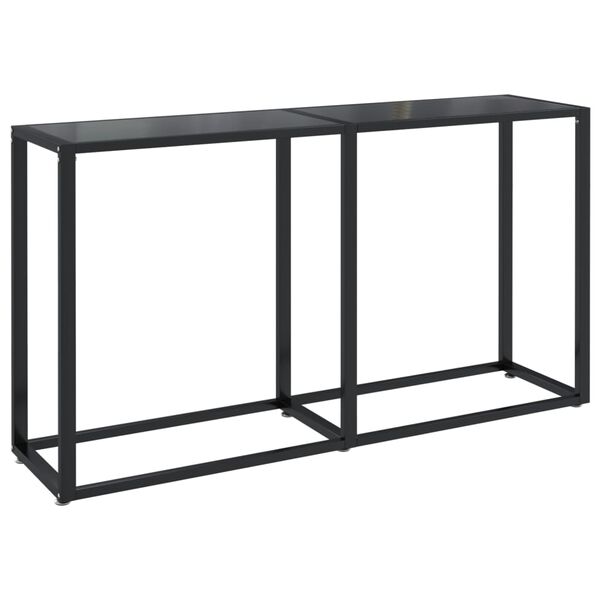 vidaXL Table console Noir 140x35x75,5 cm Verre trempé