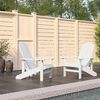 vidaXL Chaises de jardin Adirondack lot de 2 PEHD Blanc