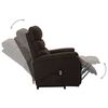 vidaXL Fauteuil Marron foncé Tissu