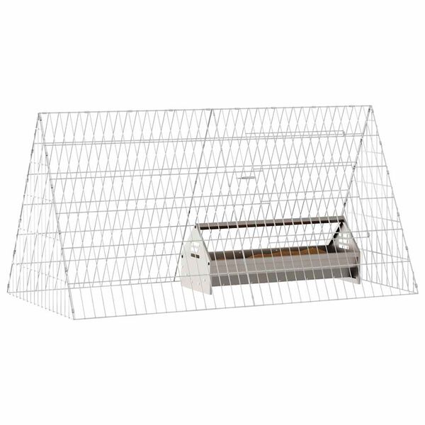vidaXL Cage &agrave; poules Argent 110 x 55 x 55 cm Acier galvanis&eacute;