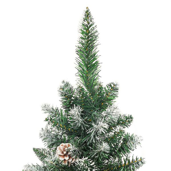 vidaXL Sapin de No&euml;l artificiel mince avec support 120 cm PVC