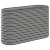 vidaXL Lit sur&eacute;lev&eacute; de jardin Acier galvanis&eacute; 114x40x68 cm gris