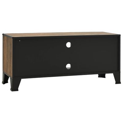 vidaXL Meuble TV Marron rustique 105x36x47 cm Métal et MDF