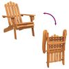 vidaXL Chaises Adirondack de jardin repose-pieds lot de 2 Bois acacia