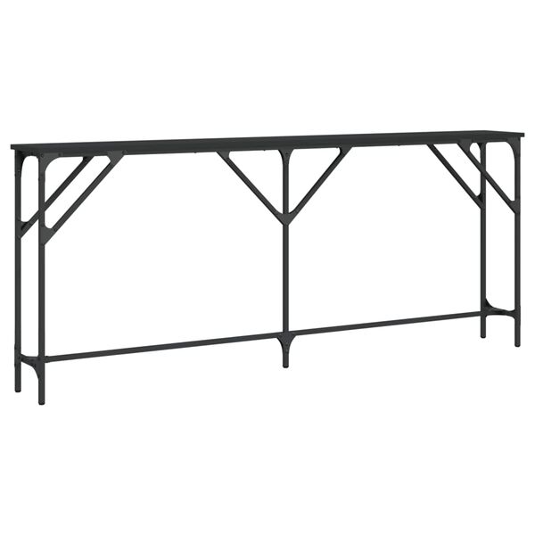 vidaXL Table console noir 180x23x75 cm bois d'ing&eacute;nierie