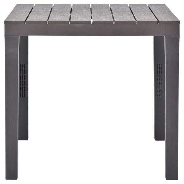 vidaXL Table de jardin Moka 78x78x72 cm Plastique