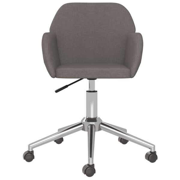 vidaXL Chaise pivotante de bureau Gris fonc&eacute; Tissu
